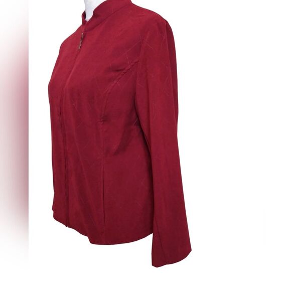 Burgundy Jacket Faux Suede Women's Size PM - Picture 2 of 9
